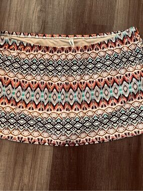 Swim by Cacique Printed Mini Skirt - Multi-Color Tribal 28